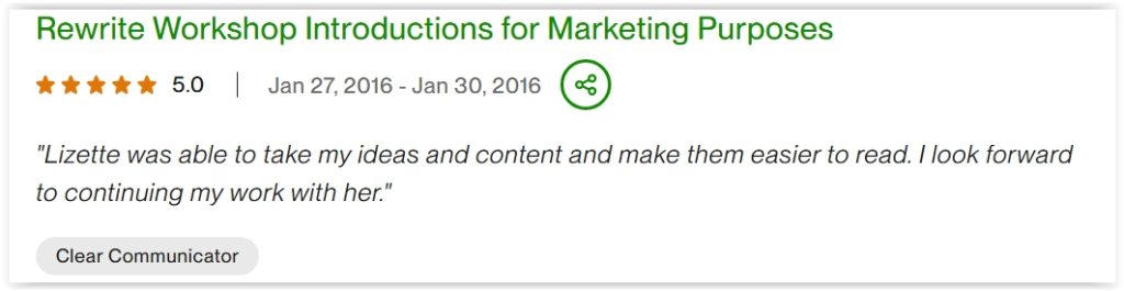 upwork - rewrites