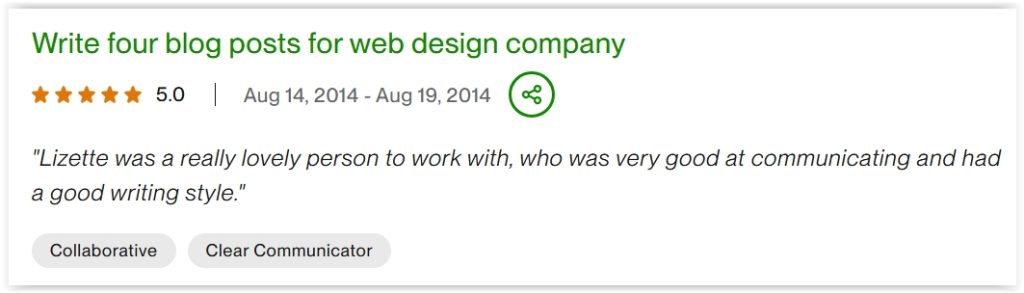 upwork - web design company content
